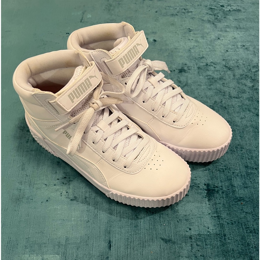 Puma White High-Top Sneakers